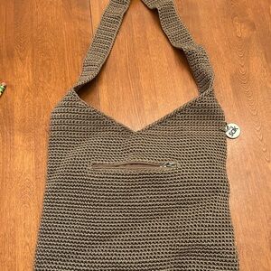 The Sak Tan Crochet Shoulder Bag